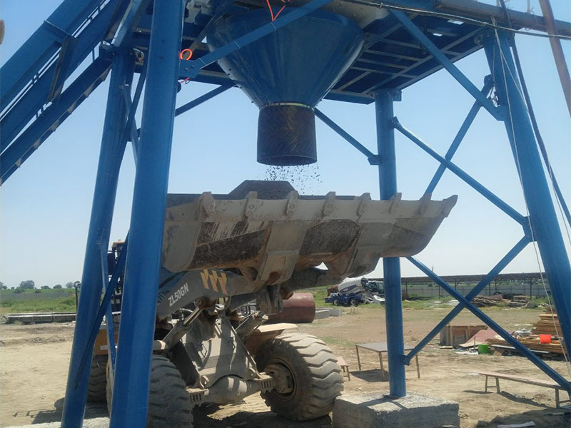 producing concrete by beton mixing plant