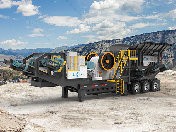 A primary mobile jaw crushing plant