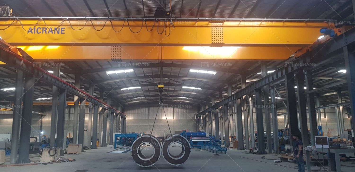 overhead crane in warehouse