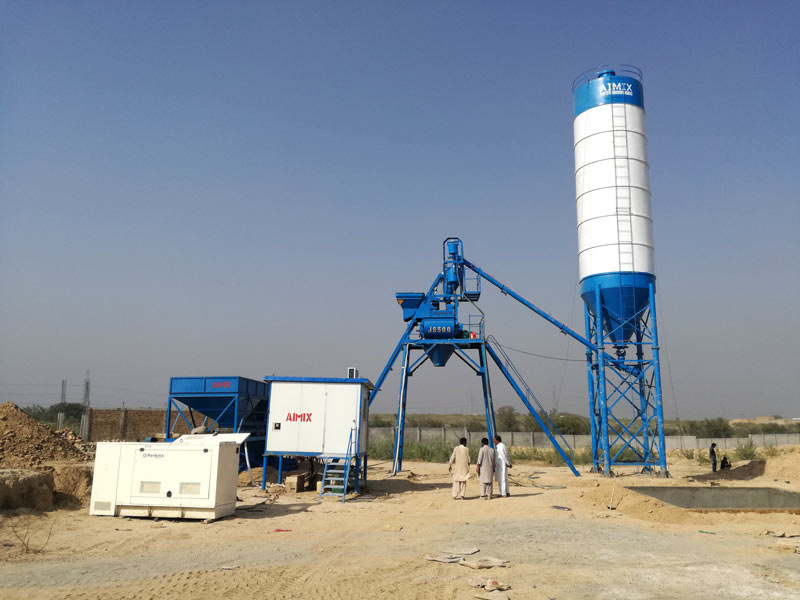 AJ-25 stationary concrete batch plant